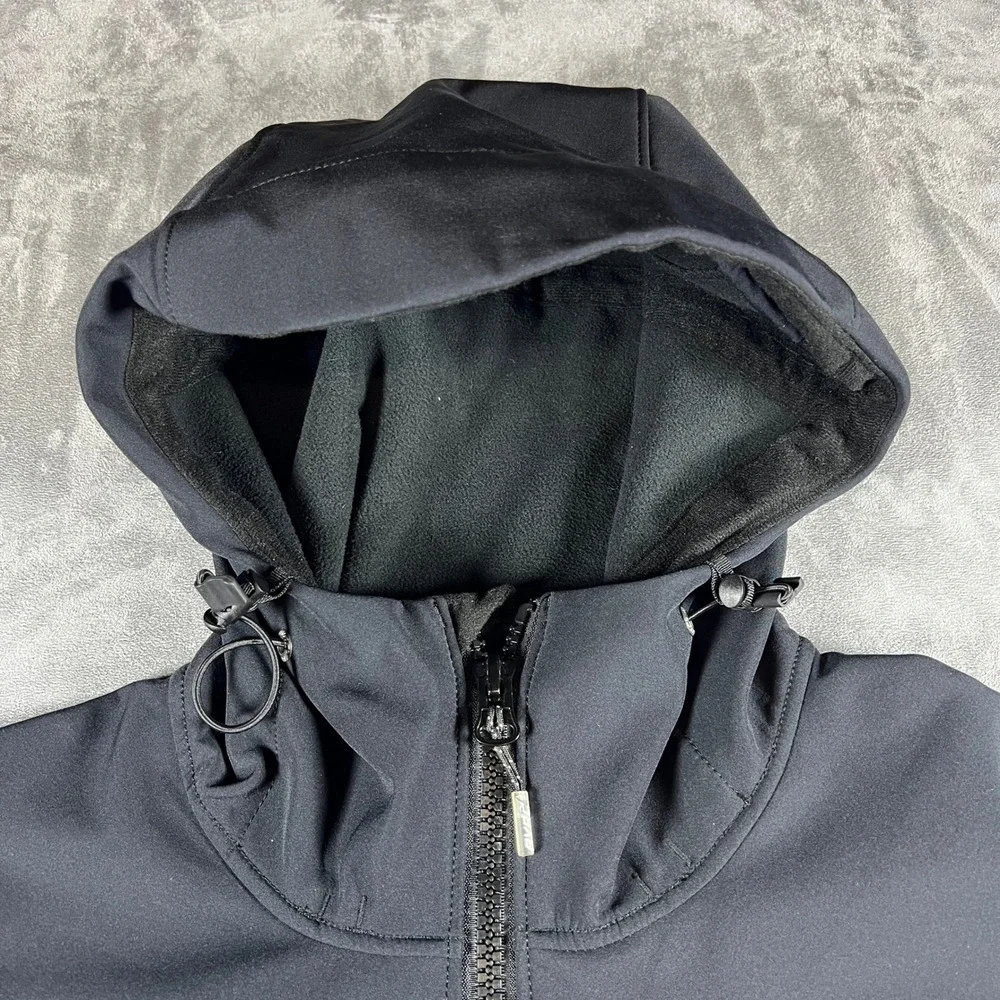 RevolutionRace Hiball Jacket Mens XL Black Softshell Hooded Outdoor Style 10014